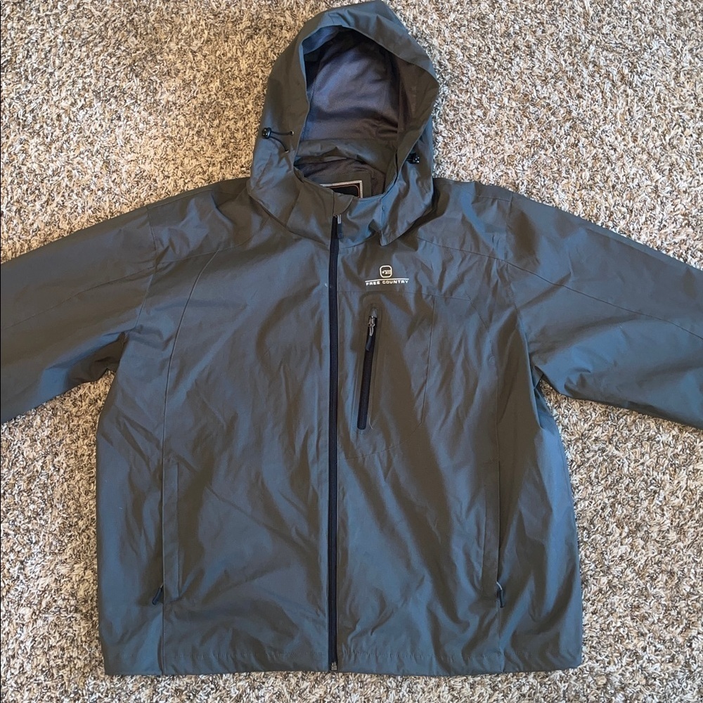 Free Country Men's Dark Gray Raincoat